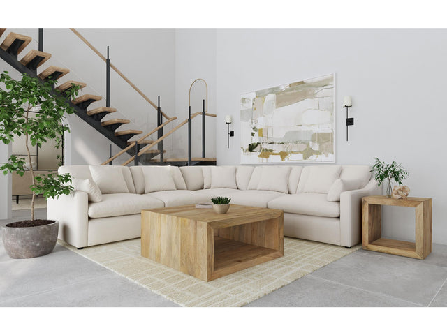 Hobson Ivory 5-piece Upholstered Modular Sectional Sofa - Ornate Home