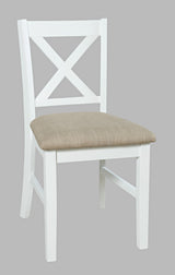 Hobson White X Back Chair - Ornate Home