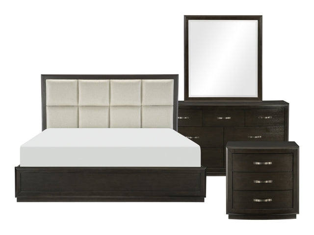 Hodgin Dark Charcoal 4-piece Queen Bedroom Set - Ornate Home