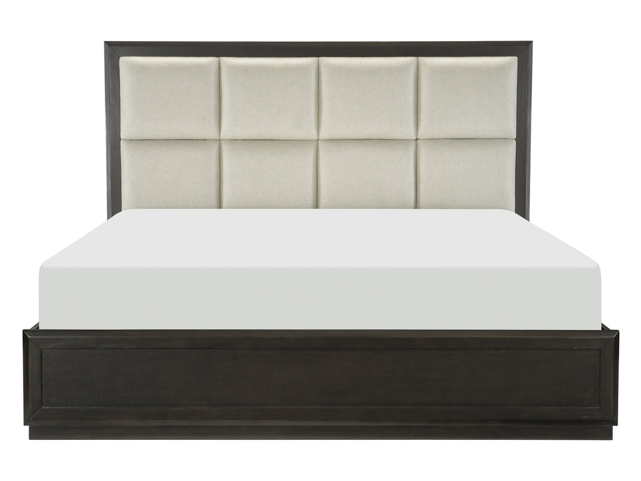 Hodgin Dark Charcoal Queen Platform Bed - Ornate Home