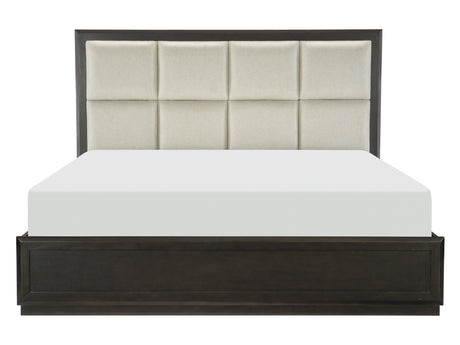 Hodgin Dark Charcoal Queen Platform Bed - Ornate Home