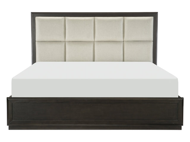 Hodgin Dark Charcoal Queen Platform Bed - Ornate Home