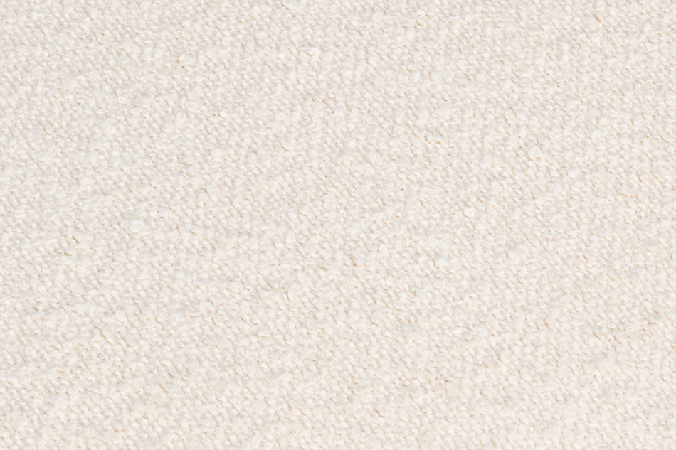 Hoff Off White Boucle Ottoman