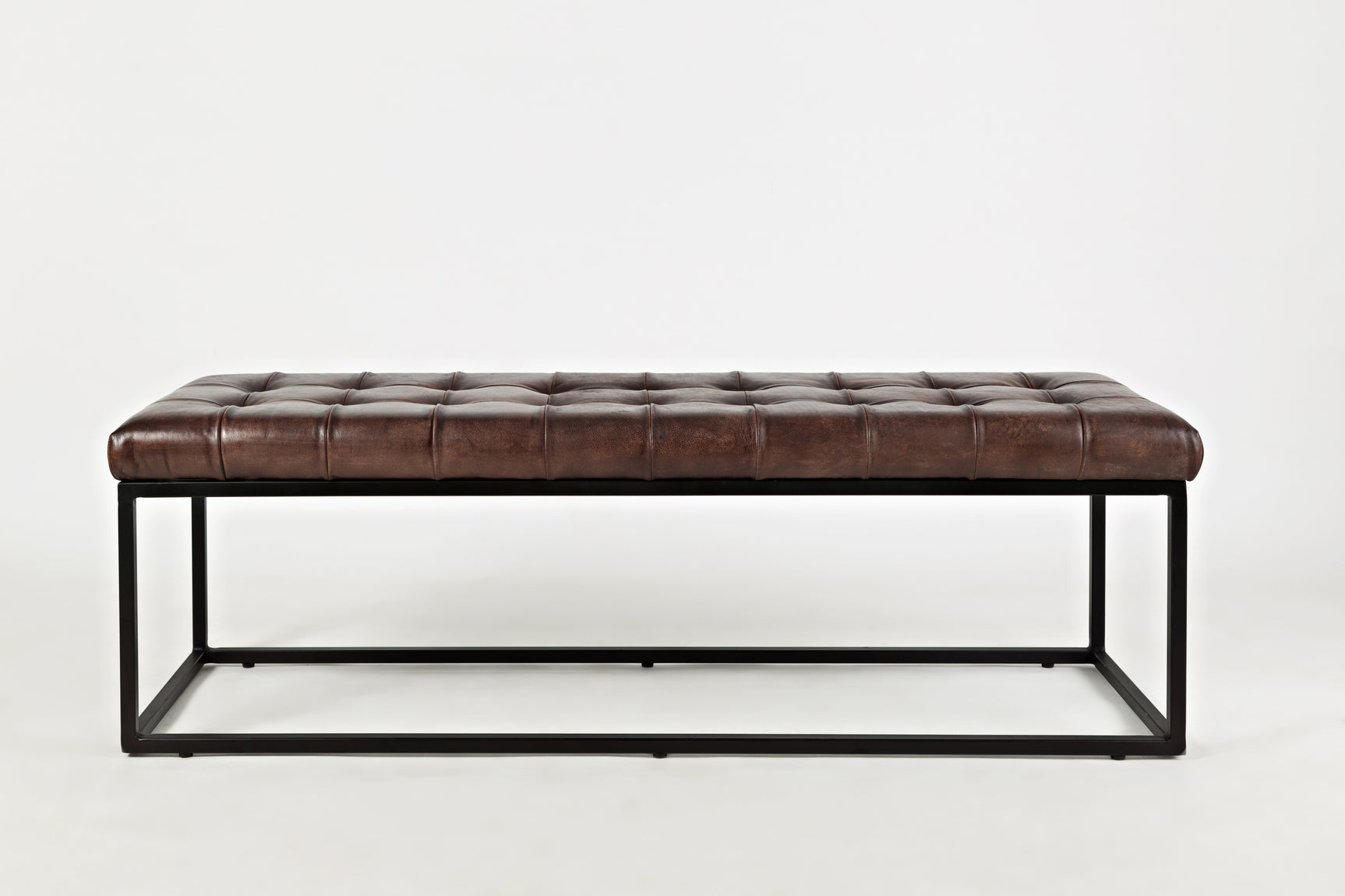 Hogan Dark Sienna Large Ottoman - Ornate Home