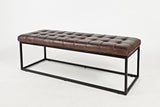 Hogan Dark Sienna Large Ottoman - Ornate Home