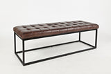 Hogan Dark Sienna Large Ottoman - Ornate Home