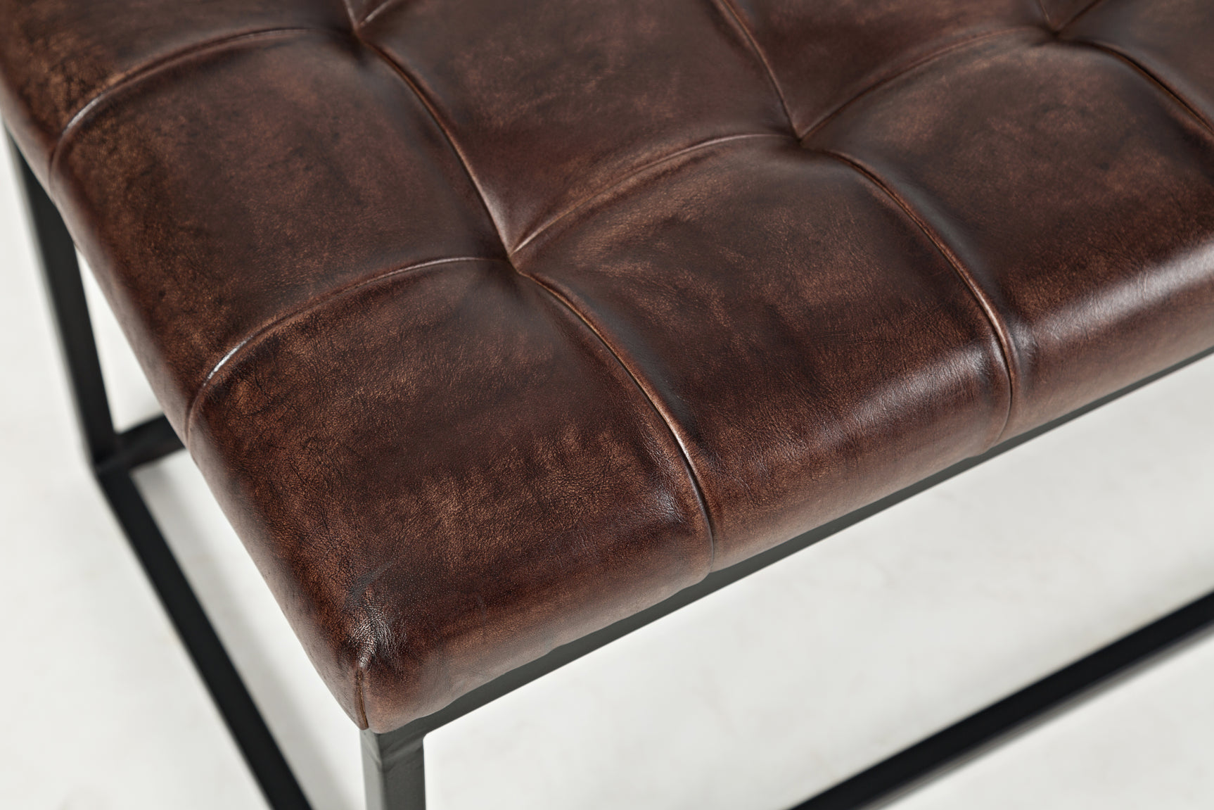 Hogan Dark Sienna Large Ottoman - Ornate Home