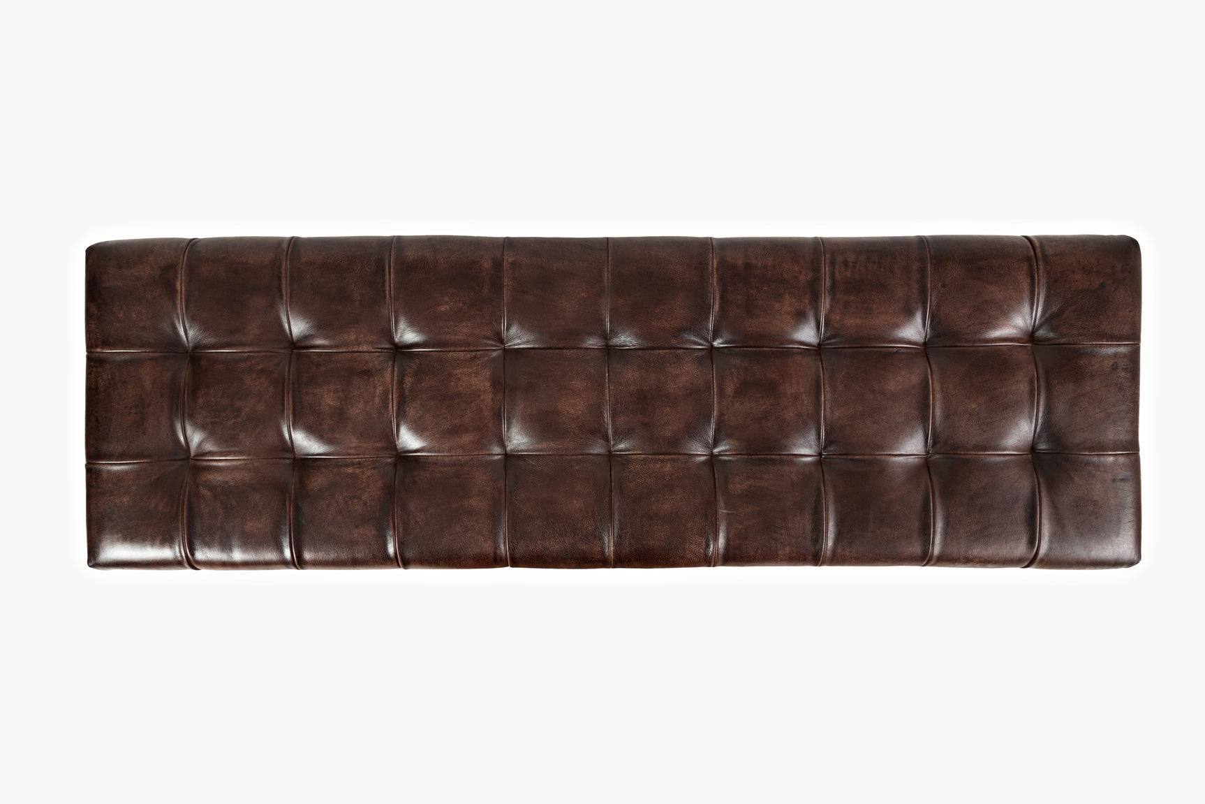 Hogan Dark Sienna Large Ottoman - Ornate Home