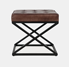 Hogan Dark Sienna Small Ottoman - Ornate Home