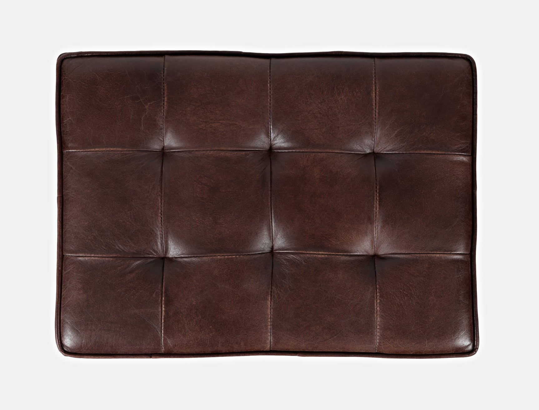 Hogan Dark Sienna Small Ottoman - Ornate Home