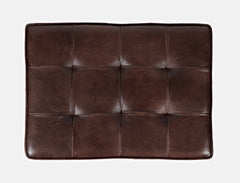 Hogan Dark Sienna Small Ottoman - Ornate Home