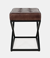 Hogan Dark Sienna Small Ottoman - Ornate Home