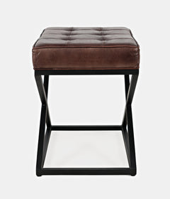 Hogan Dark Sienna Small Ottoman - Ornate Home