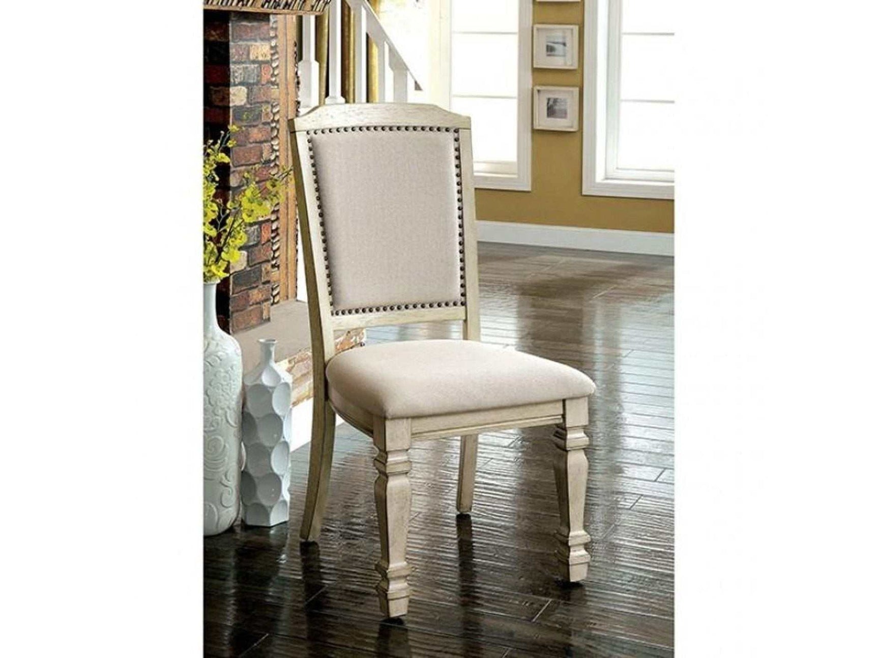 Holcroft Antique White & Ivory Dining Chair (Set of 2) - Ornate Home