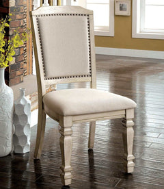 Holcroft Antique White & Ivory Dining Room Set / 7pc - Ornate Home