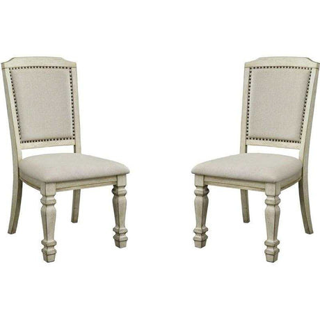 Holcroft Antique White & Ivory Dining Room Set / 7pc - Ornate Home