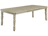 Holcroft Antique White & Ivory Dining Table w/ 2 x 18" Leaves - Ornate Home