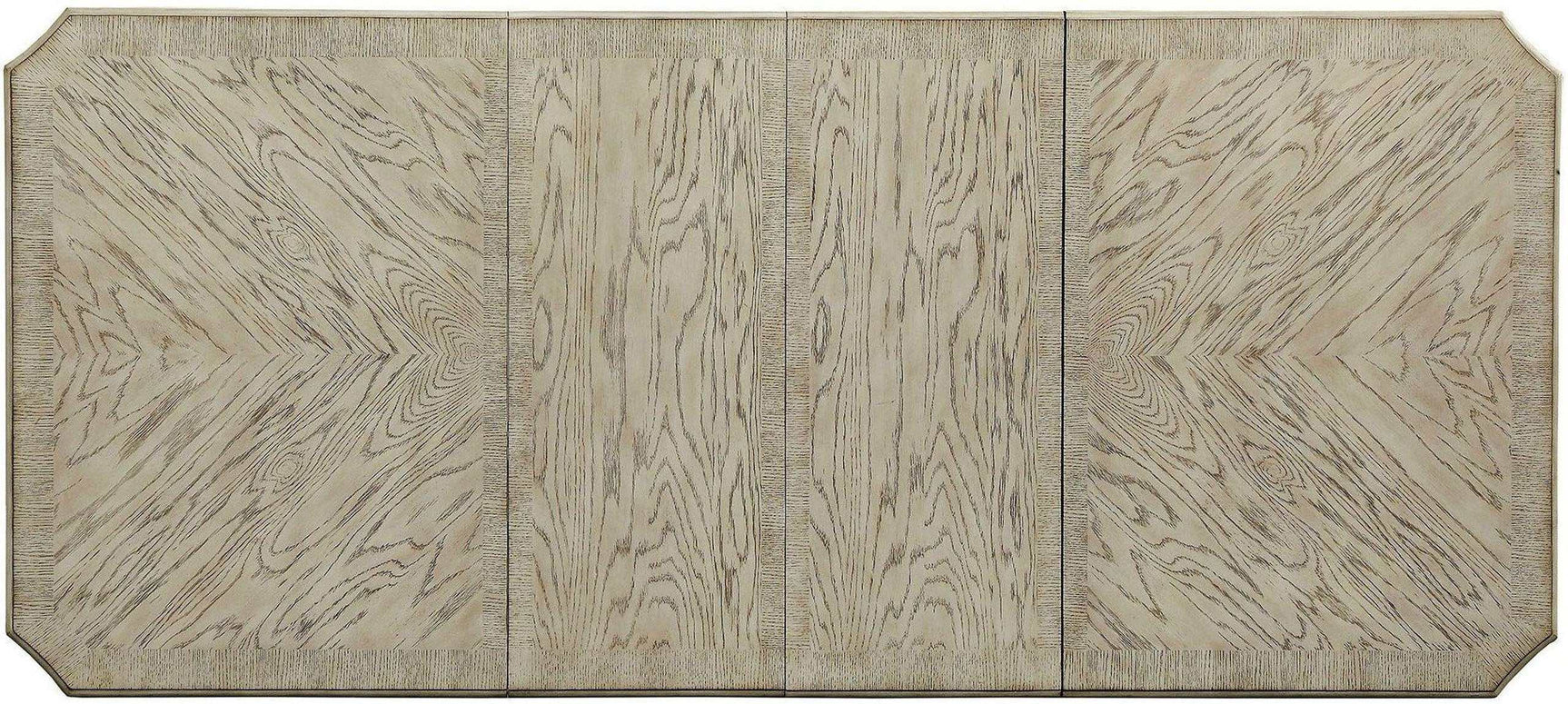 Holcroft Antique White & Ivory Dining Table w/ 2 x 18" Leaves - Ornate Home