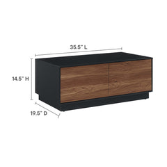 Holden Black/Walnut 36" Coffee Table - Ornate Home