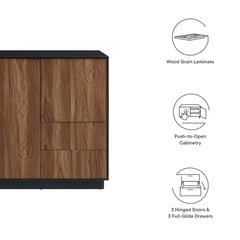 Holden Black/Walnut 47" Sideboard - Ornate Home