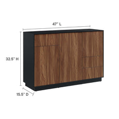 Holden Black/Walnut 47" Sideboard - Ornate Home
