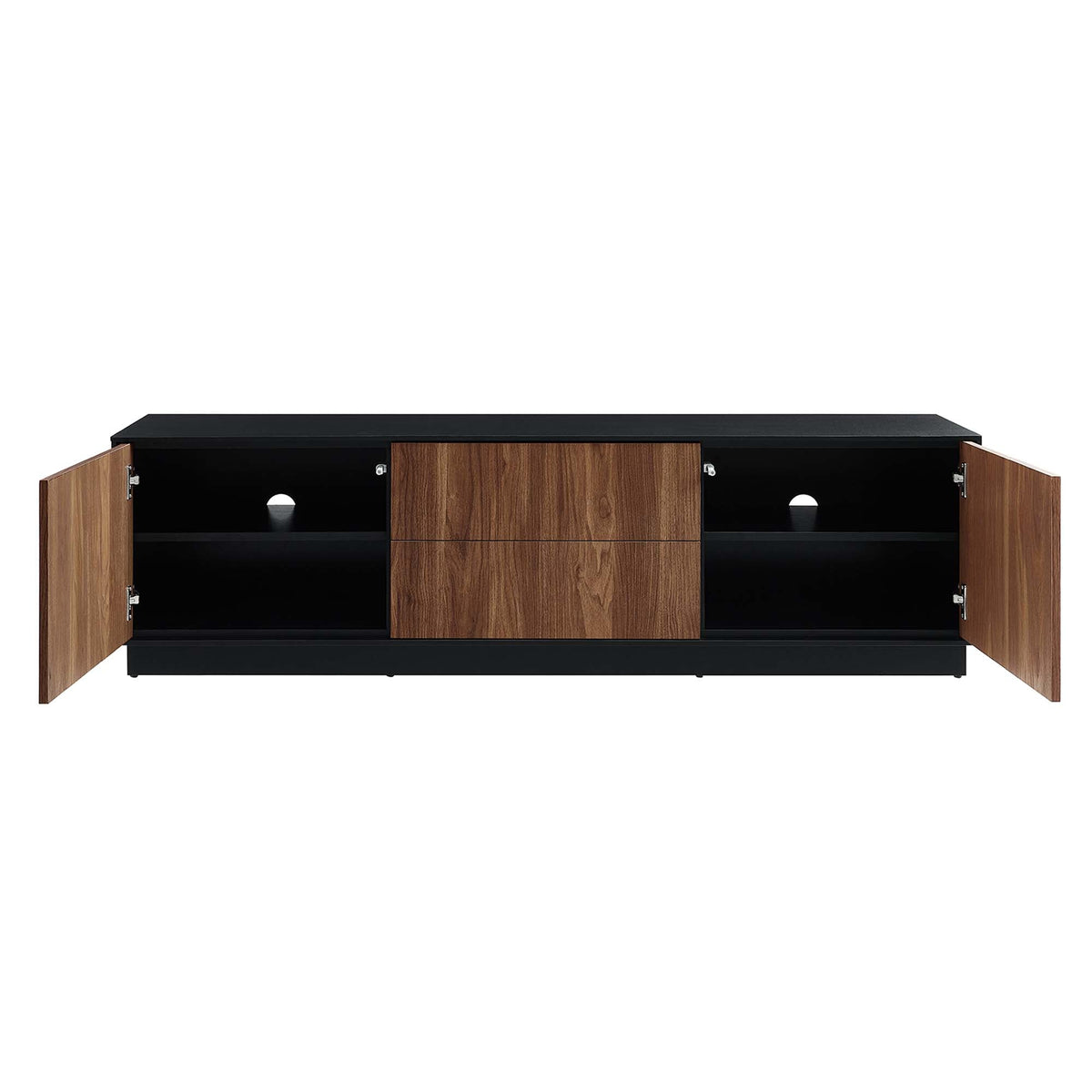 Holden Black/Walnut 63" TV Stand - Ornate Home