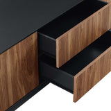 Holden Black/Walnut 63" TV Stand - Ornate Home