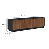 Holden Black/Walnut 63" TV Stand - Ornate Home