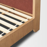 Holden Burgundy King Upholstered Bedframe - Ornate Home