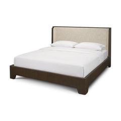 Holden Oatmeal King Upholstered Bedframe - Ornate Home