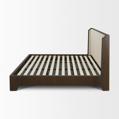 Holden Oatmeal King Upholstered Bedframe - Ornate Home