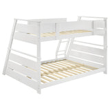 Holden White Wood Veneer Twin Over Full Bunk Bed - Ornate Home