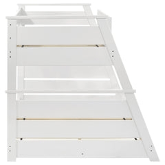 Holden White Wood Veneer Twin Over Full Bunk Bed - Ornate Home