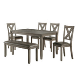 Holders Gray 6-Piece Pack Dinette Set - Ornate Home