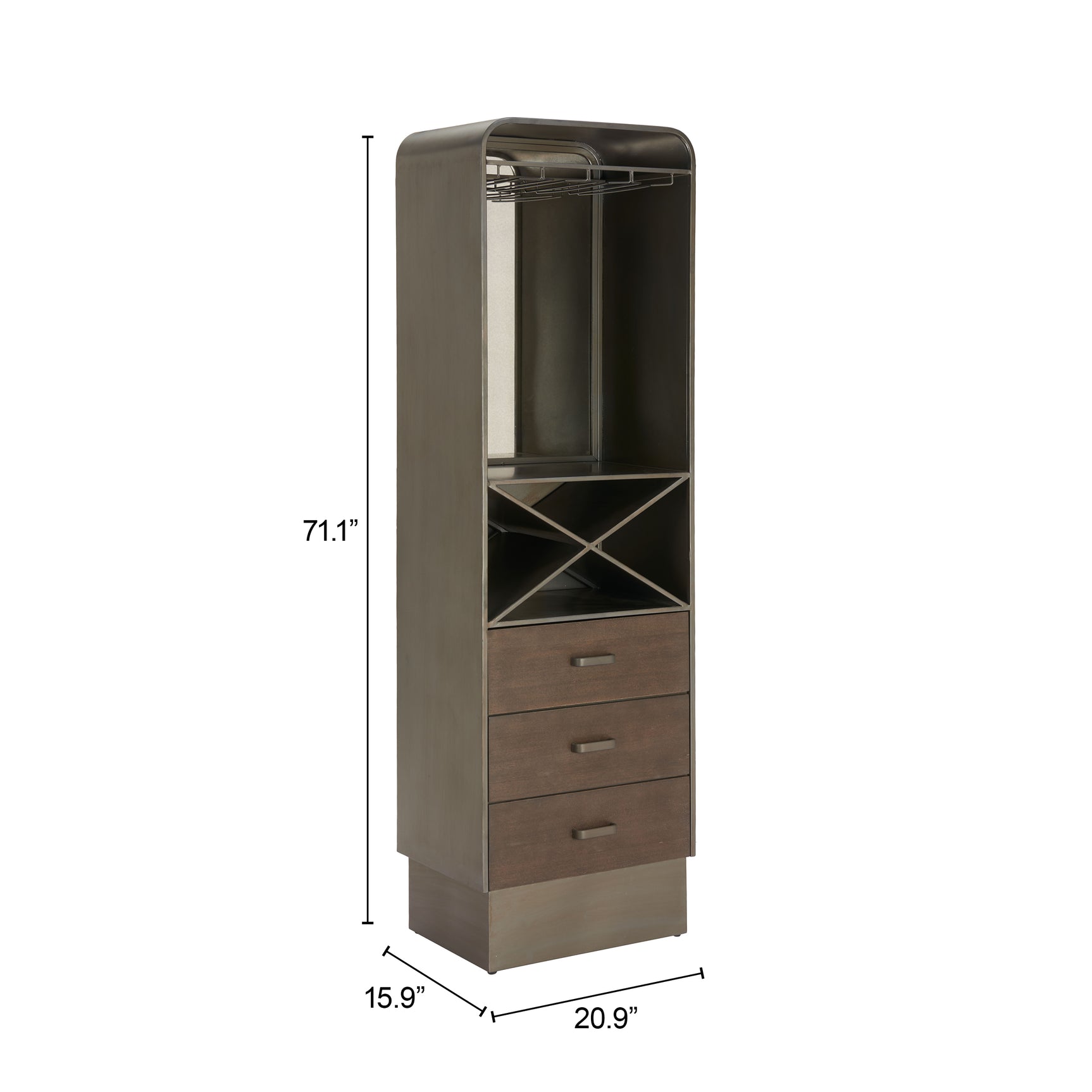 Hole Bronze Bar Cabinet