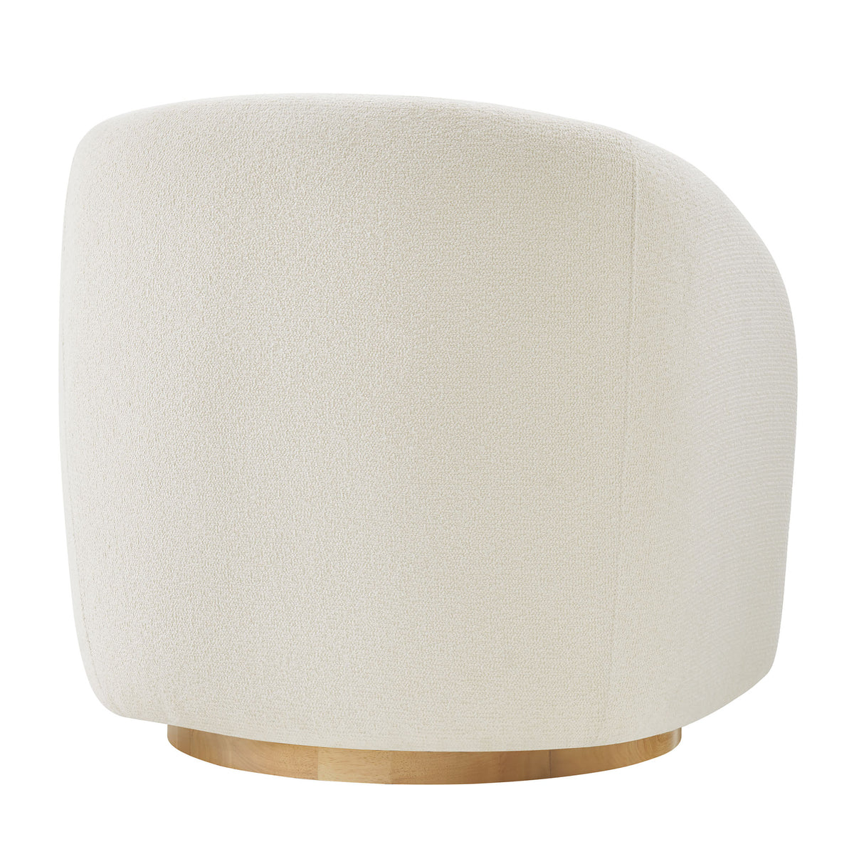 Holland Cream Swivel Chenille Fabric Armchair - Ornate Home