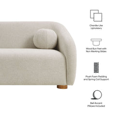 Holland Dove Gray 85" Chenille Fabric Sofa - Ornate Home