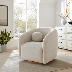 Holland Dove Gray Swivel Chenille Fabric Armchair - Ornate Home