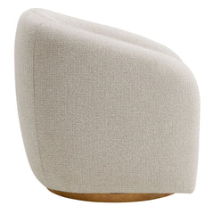 Holland Dove Gray Swivel Chenille Fabric Armchair - Ornate Home