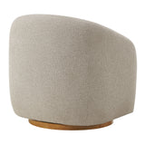 Holland Dove Gray Swivel Chenille Fabric Armchair - Ornate Home