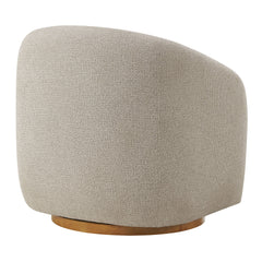 Holland Dove Gray Swivel Chenille Fabric Armchair - Ornate Home