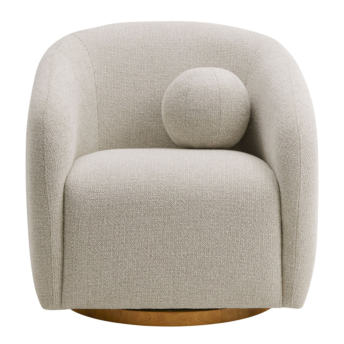 Holland Dove Gray Swivel Chenille Fabric Armchair - Ornate Home