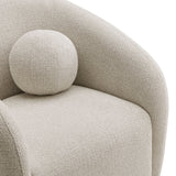 Holland Dove Gray Swivel Chenille Fabric Armchair - Ornate Home