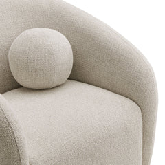 Holland Dove Gray Swivel Chenille Fabric Armchair - Ornate Home