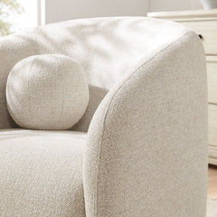 Holland Dove Gray Swivel Chenille Fabric Armchair - Ornate Home