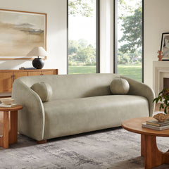 Holland Mineral 85" Vegan Leather Sofa - Ornate Home
