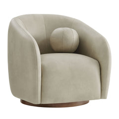 Holland Mineral Swivel Vegan Leather Armchair - Ornate Home