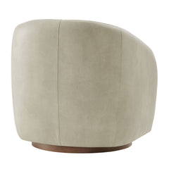 Holland Mineral Swivel Vegan Leather Armchair - Ornate Home