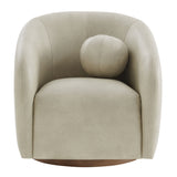 Holland Mineral Swivel Vegan Leather Armchair - Ornate Home