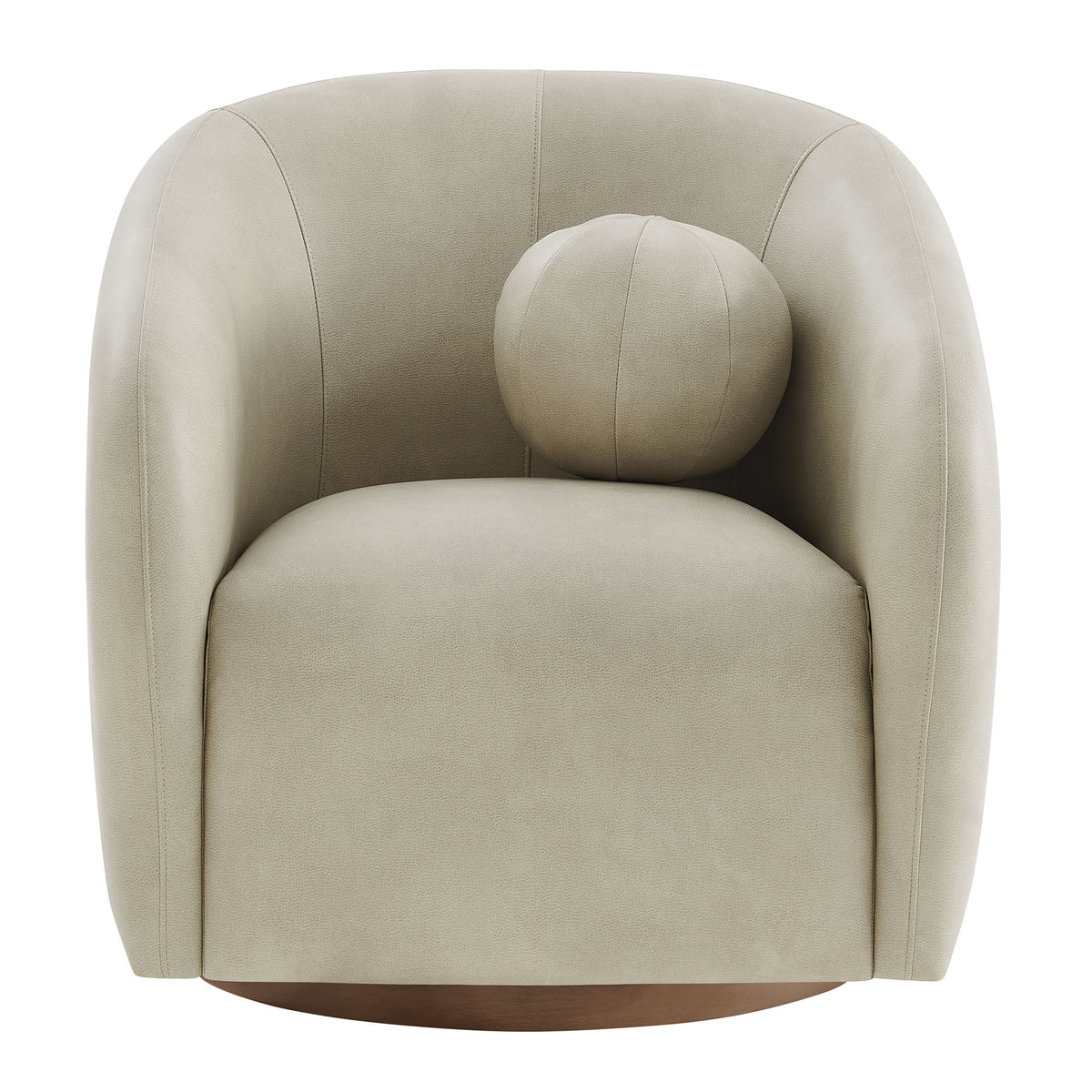 Holland Mineral Swivel Vegan Leather Armchair - Ornate Home